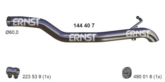 Abgasrohr hinten ERNST 144407 Bild Abgasrohr hinten ERNST 144407
