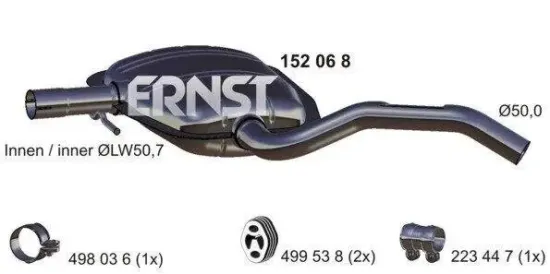 Mittelschalldämpfer ERNST 152068 Bild Mittelschalldämpfer ERNST 152068