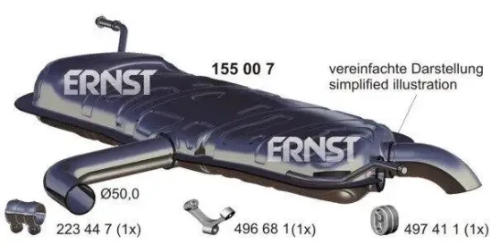 Endschalldämpfer ERNST 155007 Bild Endschalldämpfer ERNST 155007