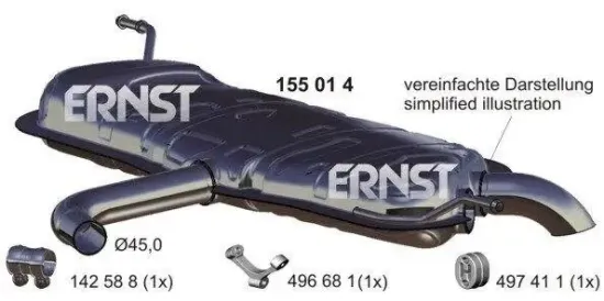 Endschalldämpfer ERNST 155014 Bild Endschalldämpfer ERNST 155014