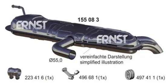 Endschalldämpfer ERNST 155083 Bild Endschalldämpfer ERNST 155083