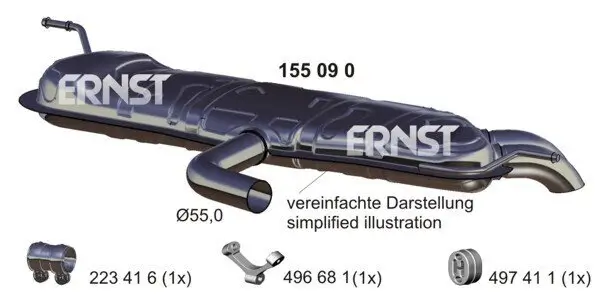 Endschalldämpfer ERNST 155090