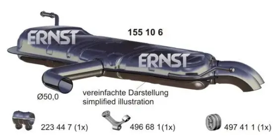 Endschalldämpfer ERNST 155106 Bild Endschalldämpfer ERNST 155106