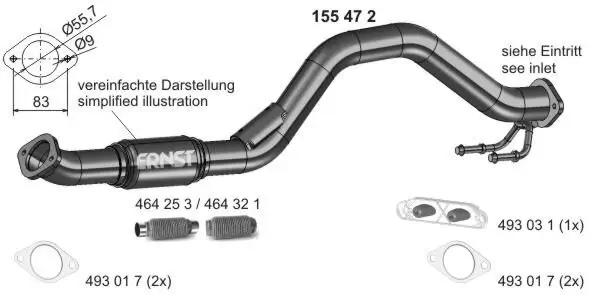 Abgasrohr ERNST 155472