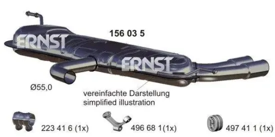 Endschalldämpfer ERNST 156035 Bild Endschalldämpfer ERNST 156035