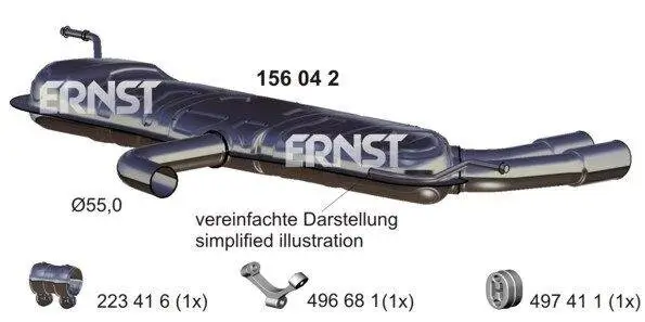 Endschalldämpfer ERNST 156042
