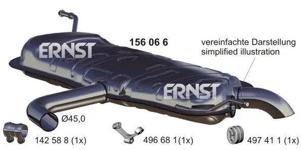 Endschalldämpfer ERNST 156066