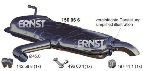 Endschalldämpfer ERNST 156066 Bild Endschalldämpfer ERNST 156066