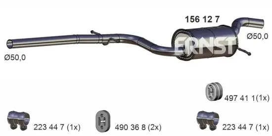 Mittelschalldämpfer ERNST 156127 Bild Mittelschalldämpfer ERNST 156127
