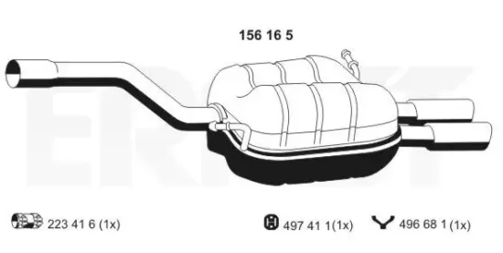Endschalldämpfer ERNST 156165 Bild Endschalldämpfer ERNST 156165