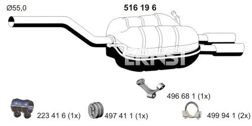 Endschalldämpfer ERNST 156196 Bild Endschalldämpfer ERNST 156196
