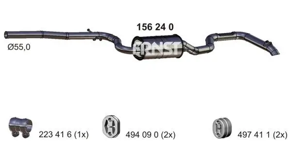Endschalldämpfer ERNST 156240