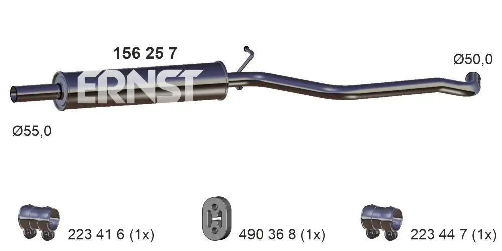 Mittelschalldämpfer ERNST 156257