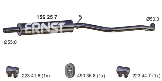 Mittelschalldämpfer ERNST 156257 Bild Mittelschalldämpfer ERNST 156257