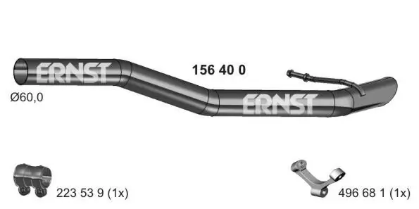 Abgasrohr hinten ERNST 156400