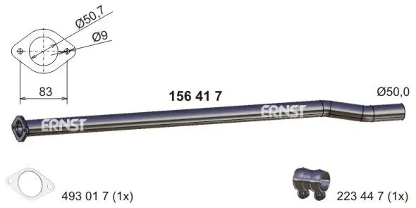 Abgasrohr mitte ERNST 156417