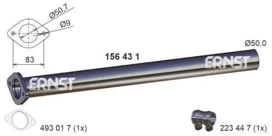 Abgasrohr Mitte ERNST 156431 Bild Abgasrohr Mitte ERNST 156431