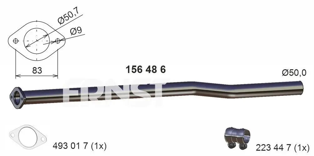 Abgasrohr Mitte ERNST 156486