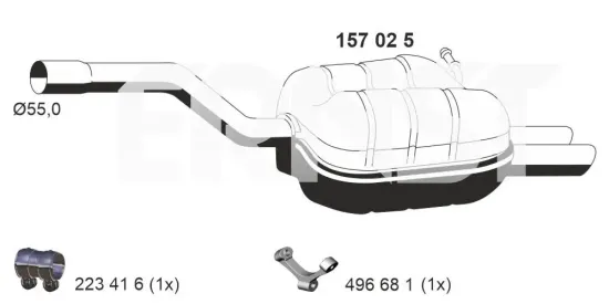Endschalldämpfer ERNST 157025 Bild Endschalldämpfer ERNST 157025