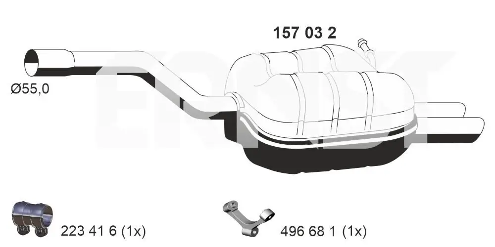 Endschalldämpfer ERNST 157032