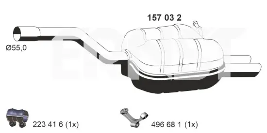 Endschalldämpfer ERNST 157032 Bild Endschalldämpfer ERNST 157032