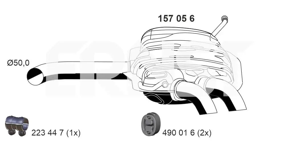 Endschalldämpfer ERNST 157056