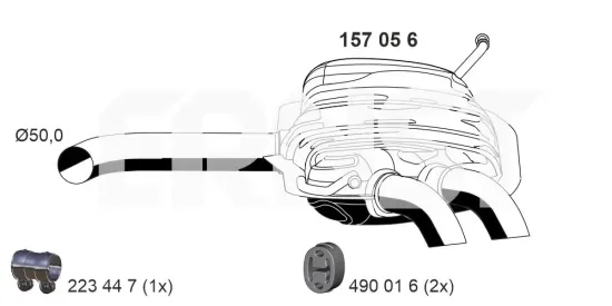 Endschalldämpfer ERNST 157056 Bild Endschalldämpfer ERNST 157056