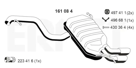 Endschalldämpfer ERNST 161084 Bild Endschalldämpfer ERNST 161084