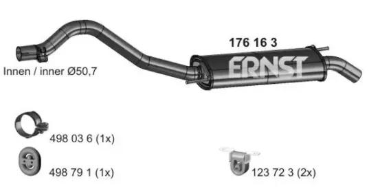 Endschalldämpfer ERNST 176163 Bild Endschalldämpfer ERNST 176163