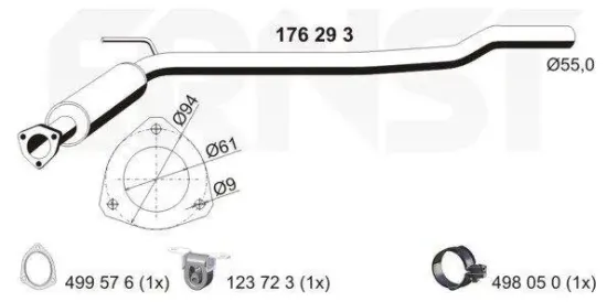 Vorschalldämpfer ERNST 176293 Bild Vorschalldämpfer ERNST 176293