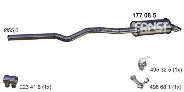 Endschalldämpfer ERNST 177085