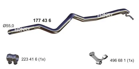 Abgasrohr hinten ERNST 177436