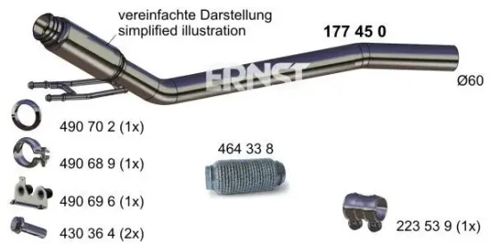 Abgasrohr ERNST 177450 Bild Abgasrohr ERNST 177450