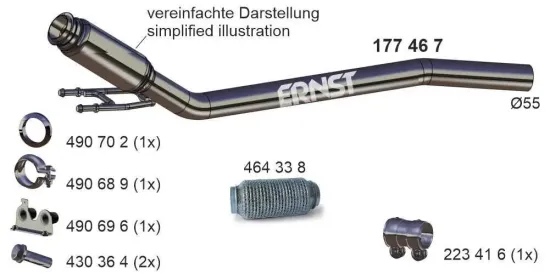 Abgasrohr ERNST 177467 Bild Abgasrohr ERNST 177467