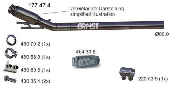 Abgasrohr ERNST 177474 Bild Abgasrohr ERNST 177474