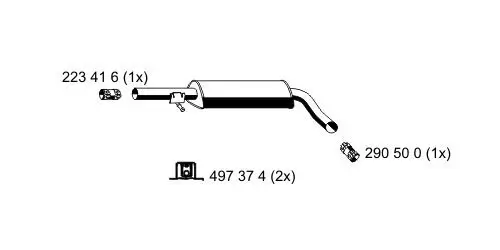 Mittelschalldämpfer ERNST 202091 Bild Mittelschalldämpfer ERNST 202091