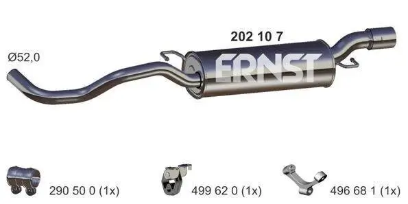 Endschalldämpfer ERNST 202107