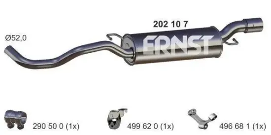 Endschalldämpfer ERNST 202107 Bild Endschalldämpfer ERNST 202107