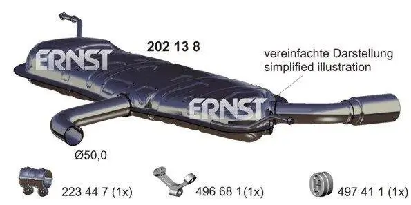 Endschalldämpfer ERNST 202138