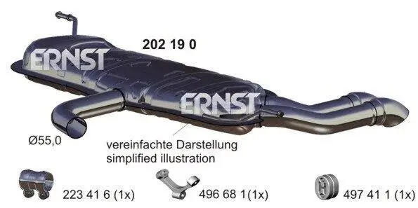 Endschalldämpfer ERNST 202190
