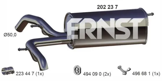 Endschalldämpfer ERNST 202237 Bild Endschalldämpfer ERNST 202237