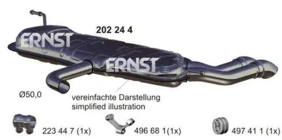 Endschalldämpfer ERNST 202244 Bild Endschalldämpfer ERNST 202244