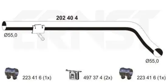 Abgasrohr ERNST 202404 Bild Abgasrohr ERNST 202404