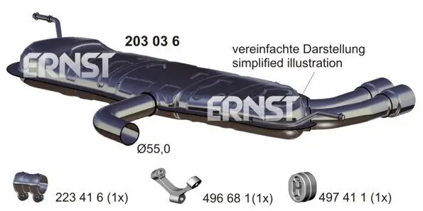 Endschalldämpfer ERNST 203036