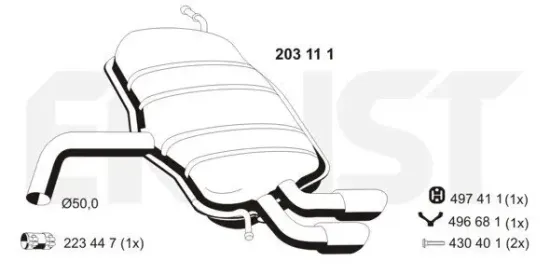 Endschalldämpfer ERNST 203111 Bild Endschalldämpfer ERNST 203111