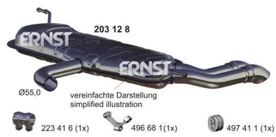Endschalldämpfer ERNST 203128 Bild Endschalldämpfer ERNST 203128
