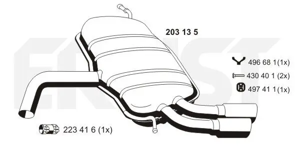 Endschalldämpfer ERNST 203135