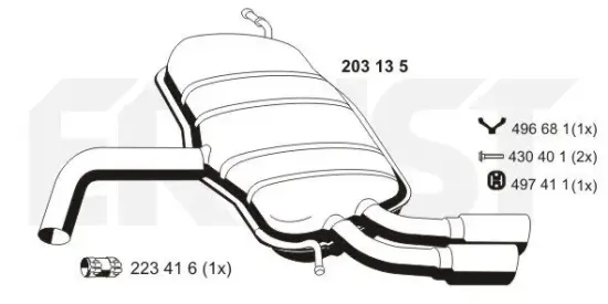Endschalldämpfer ERNST 203135 Bild Endschalldämpfer ERNST 203135