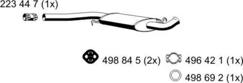 Mittelschalldämpfer ERNST 204026