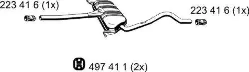 Mittelschalldämpfer ERNST 204217 Bild Mittelschalldämpfer ERNST 204217